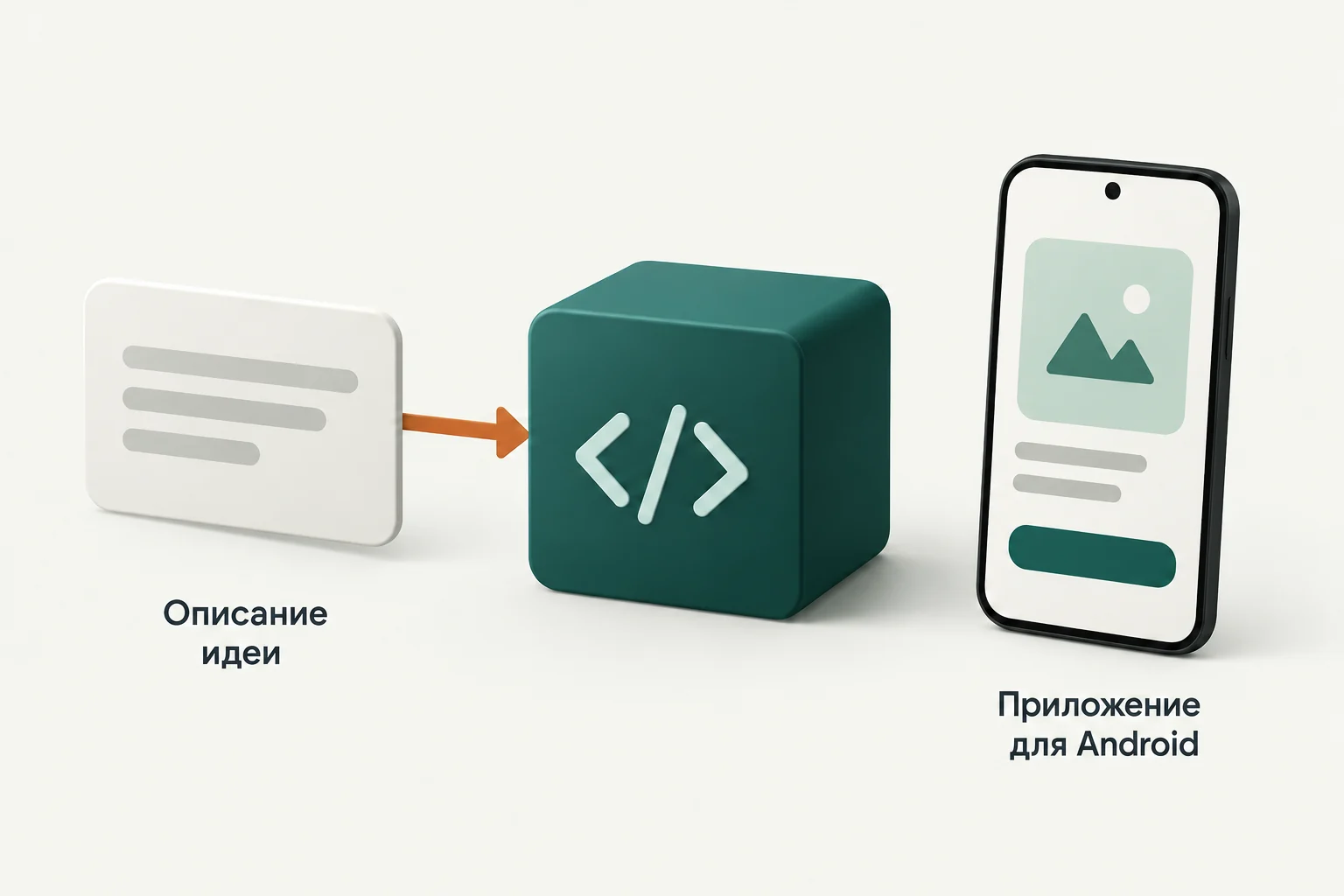 Концептуальная иллюстрация к обзору: Google AI Studio: нативное Android-приложение из описания с проверкой и тестовой публикацией