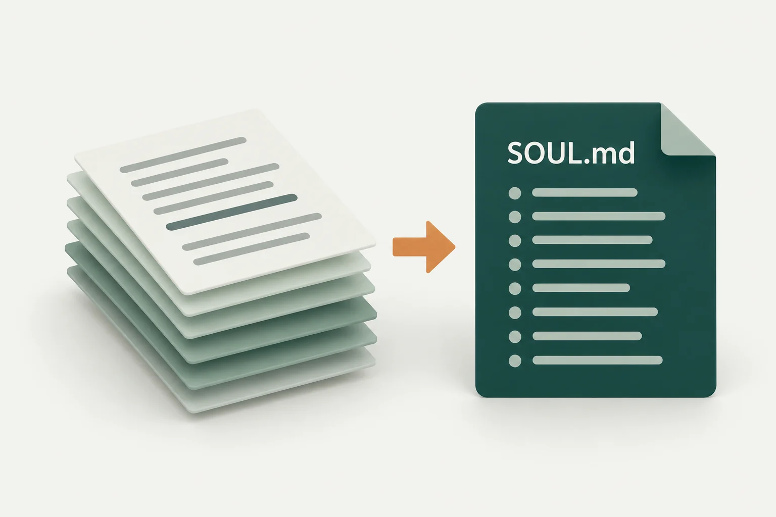 Концептуальная иллюстрация к обзору: SOUL.md: восемь разделов явной конфигурации поведения агента