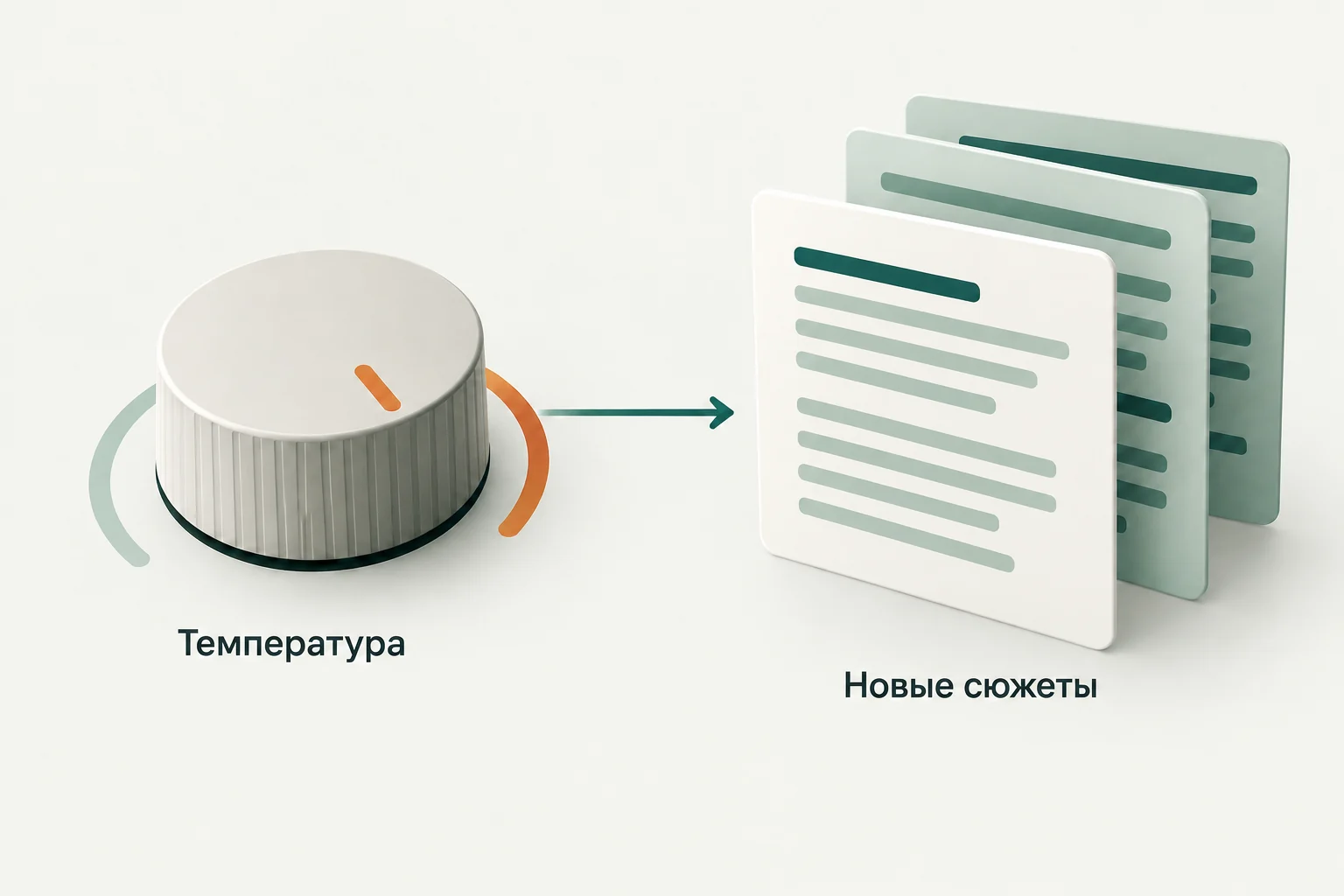 Концептуальная иллюстрация к обзору: Две Qwen: температура и разнообразие ответов