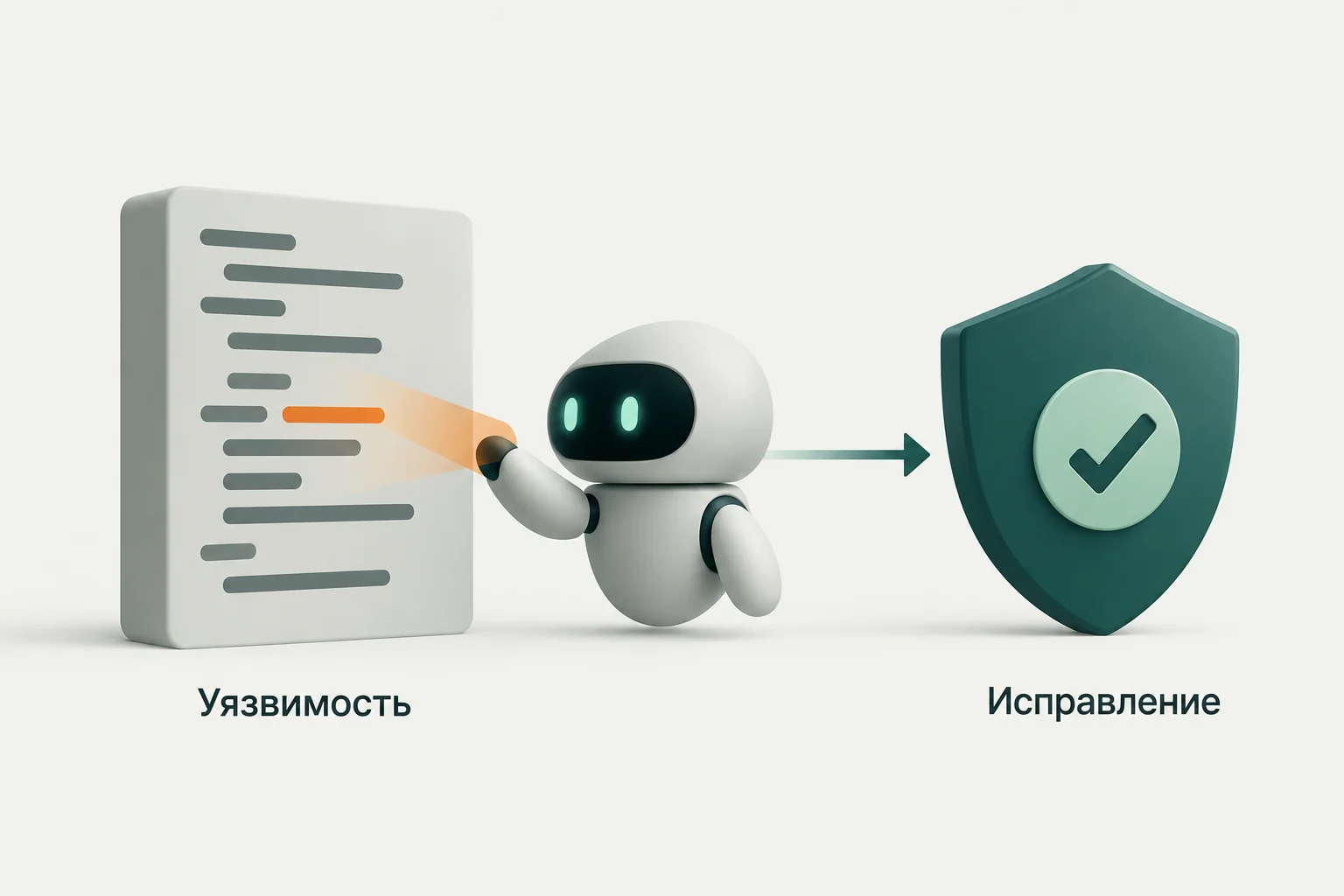 Концептуальная иллюстрация к обзору: Автономный поиск и исправление рисков кибербезопасности